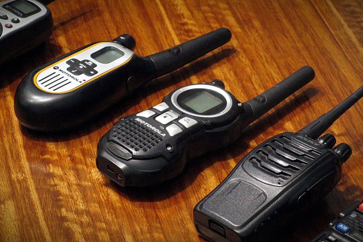Multiple radio communication devices or walkie talkies